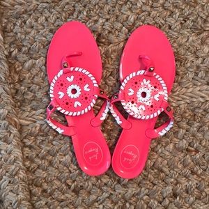 Jack Rogers hot pink sandals size 9